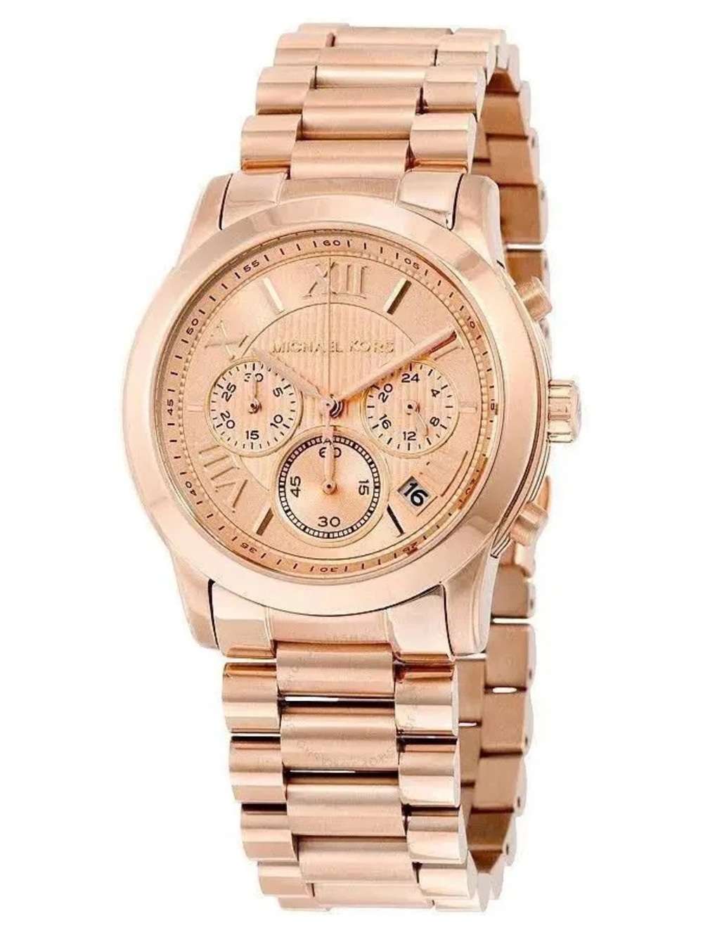 Michael Kors Rose Gold-Tone Chronograph Bracelet Watch MK 6275